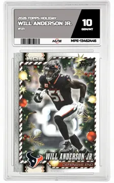 2026 TOPPS HOLIDAY #82 WILL ANDERSON JR. MPE 10 GEM/MT — graded card up for auction