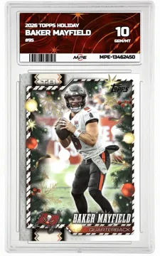2026 TOPPS HOLIDAY #190 BAKER MAYFIELD MPE 10 GEM/MT — graded card up for auction