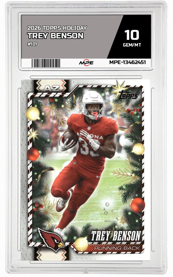2026 TOPPS HOLIDAY #101 TREY BENSON MPE 10 GEM/MT — graded card auctioned from the MPE vault