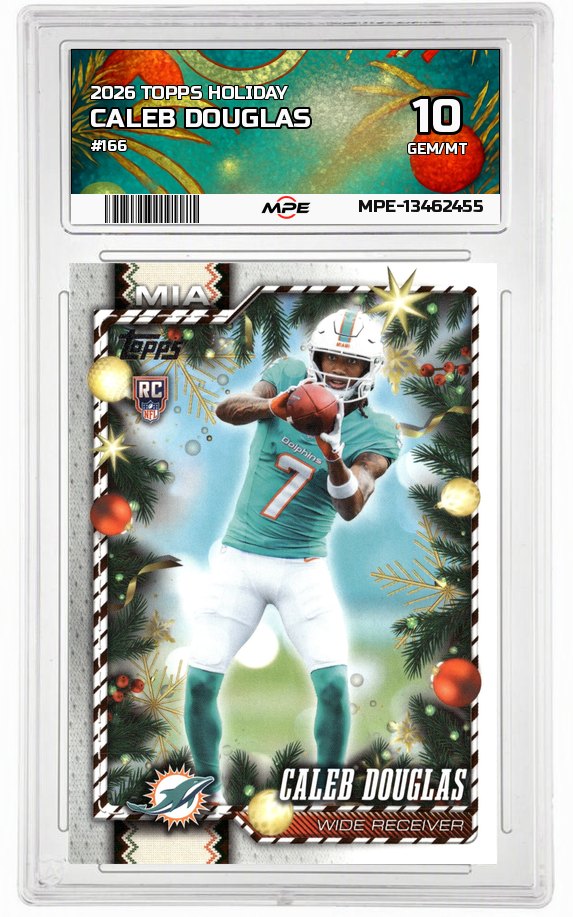 2026 TOPPS HOLIDAY #166 CALEB DOUGLAS MPE 10 GEM/MT — graded card auctioned from the MPE vault