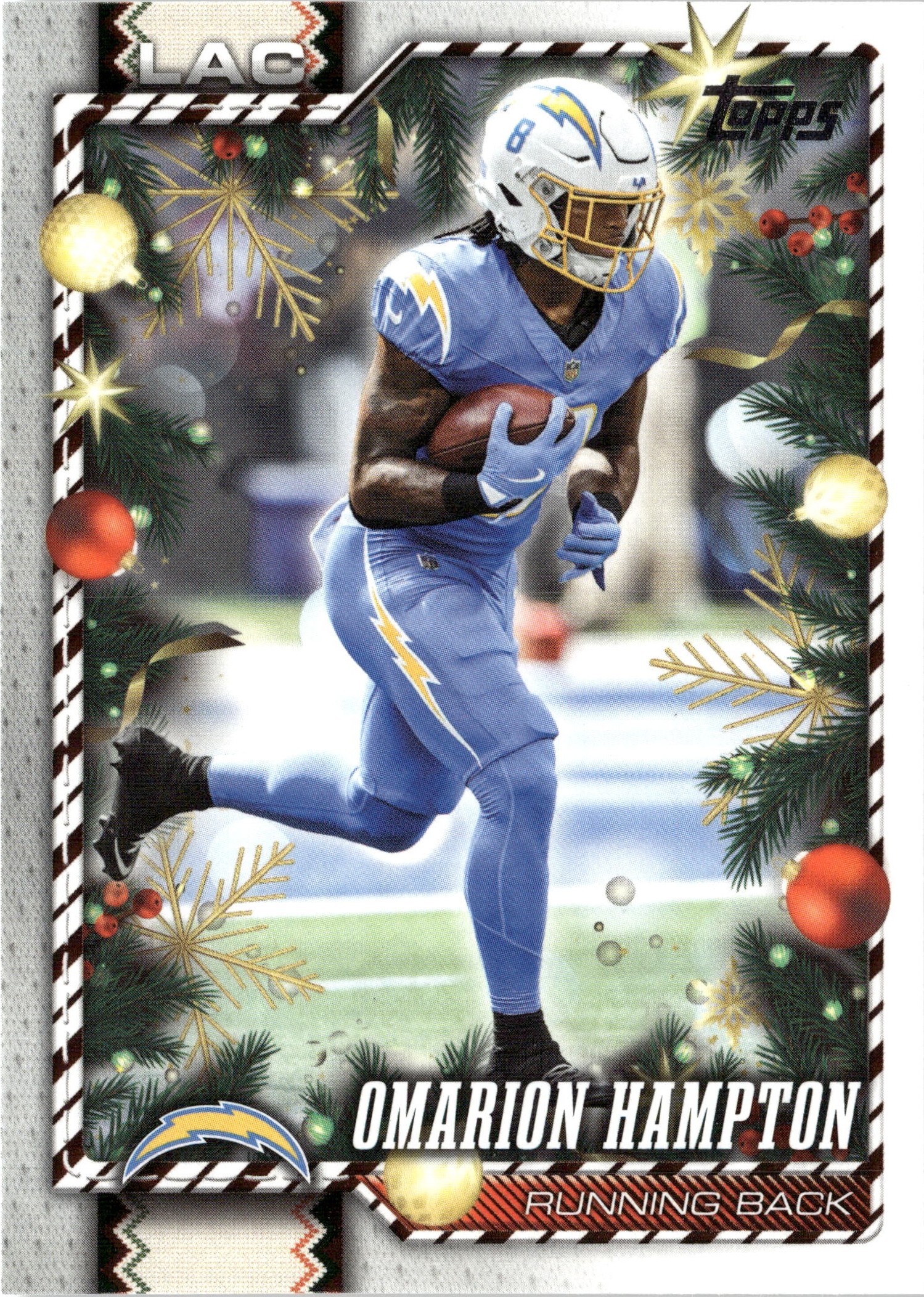2026 Topps Holiday Omarion Hampton graded slab