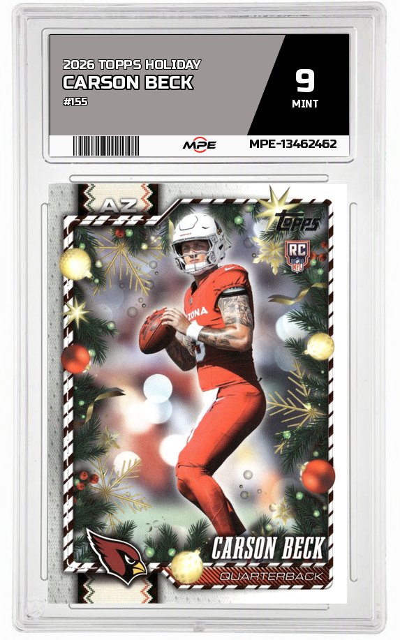 2026 TOPPS HOLIDAY #155 CARSON BECK MPE 9 MINT — graded card auctioned from the MPE vault