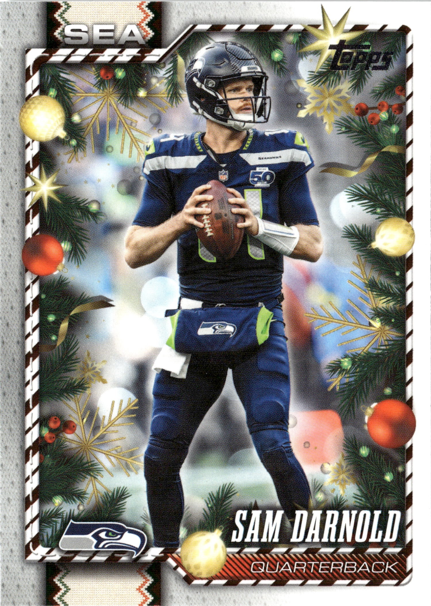 2026 Topps Holiday Sam Darnold graded slab