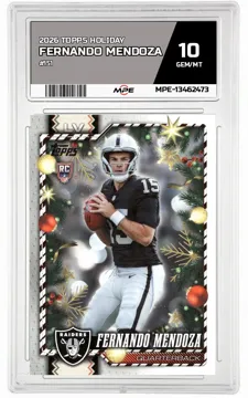 2026 TOPPS HOLIDAY #151 FERNANDO MENDOZA MPE 10 GEM/MT — graded card up for auction