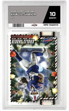 2026 TOPPS HOLIDAY #12 KHALIL SHAKIR MPE 10 GEM/MT — graded card up for auction