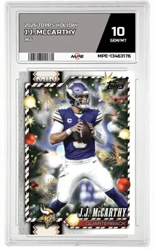 2026 TOPPS HOLIDAY #66 J.J. MCCARTHY MPE 10 GEM/MT — graded card up for auction