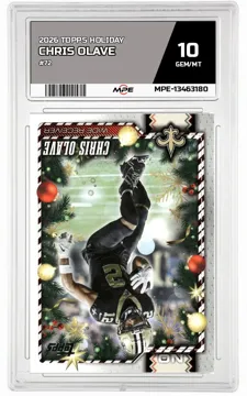 2026 TOPPS HOLIDAY #72 CHRIS OLAVE MPE 10 GEM/MT — graded card up for auction