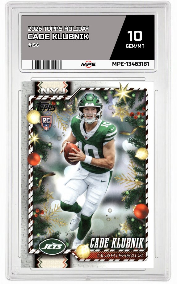 2026 TOPPS HOLIDAY #156 CADE KLUBNIK MPE 10 GEM/MT — graded card auctioned from the MPE vault