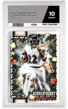 2026 TOPPS HOLIDAY #27 DERRICK HENRY MPE 10 GEM/MT — graded card up for auction