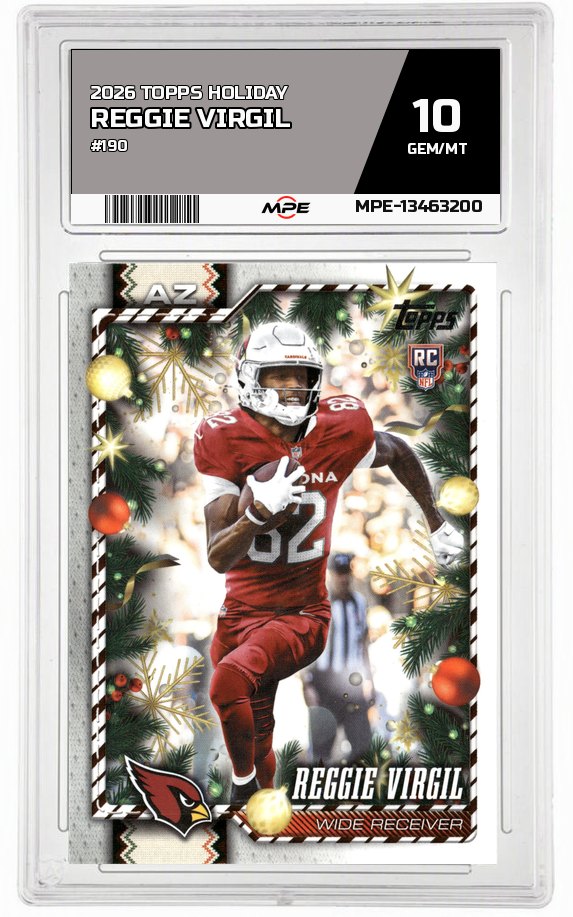 2026 TOPPS HOLIDAY #190 REGGIE VIRGIL MPE 10 GEM/MT — graded card auctioned from the MPE vault