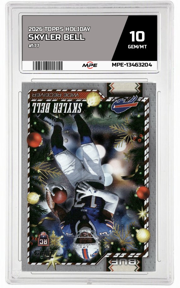 2026 TOPPS HOLIDAY #177 SKYLER BELL MPE 10 GEM/MT — graded card auctioned from the MPE vault