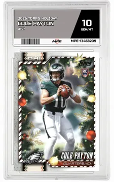 2026 TOPPS HOLIDAY #157 COLE PAYTON MPE 10 GEM/MT — graded card up for auction
