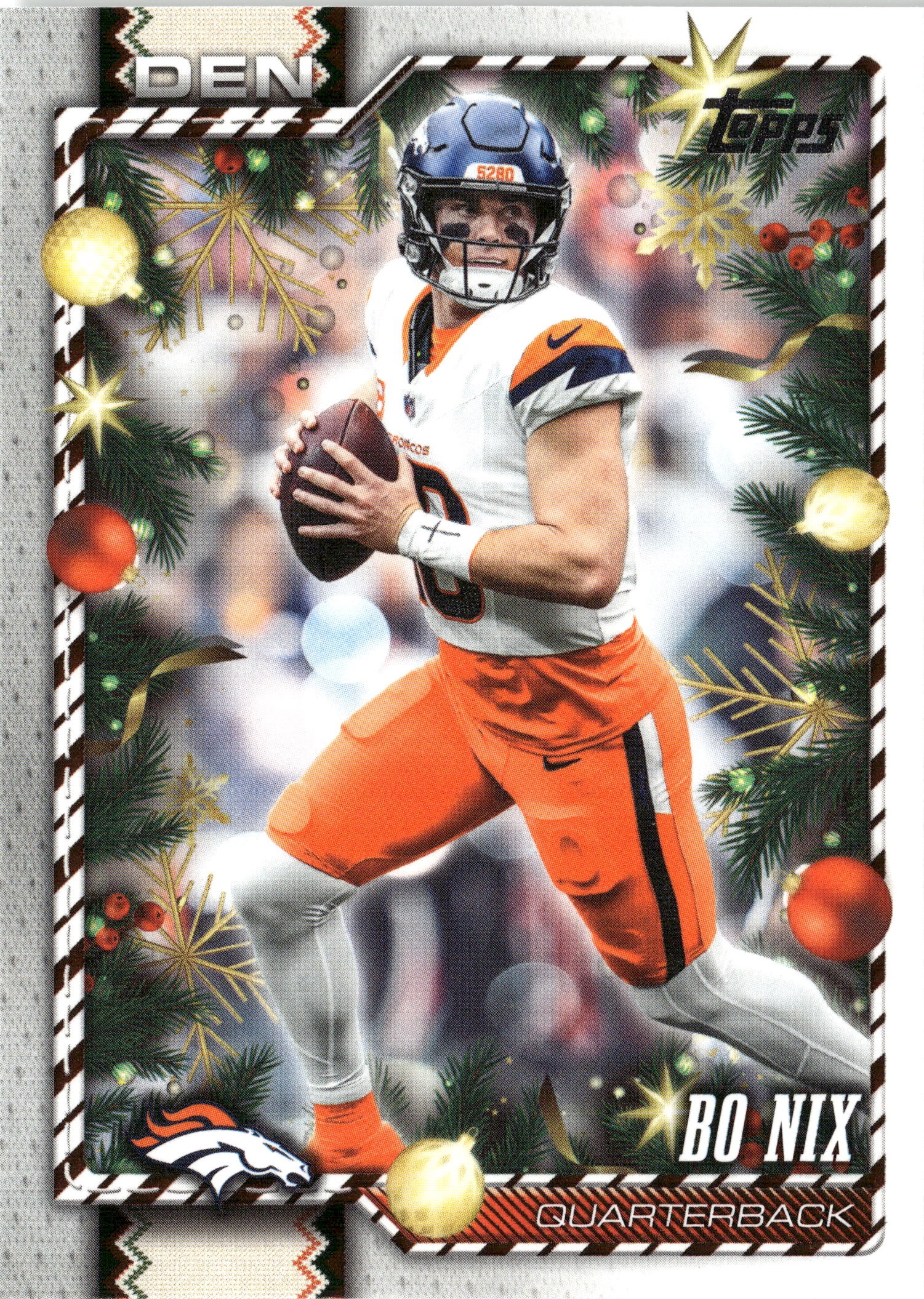 2026 Topps Holiday Bo Nix graded slab