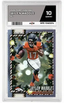 2026 TOPPS HOLIDAY #62 JAYLEN WADDLE MPE 10 GEM/MT — graded card up for auction