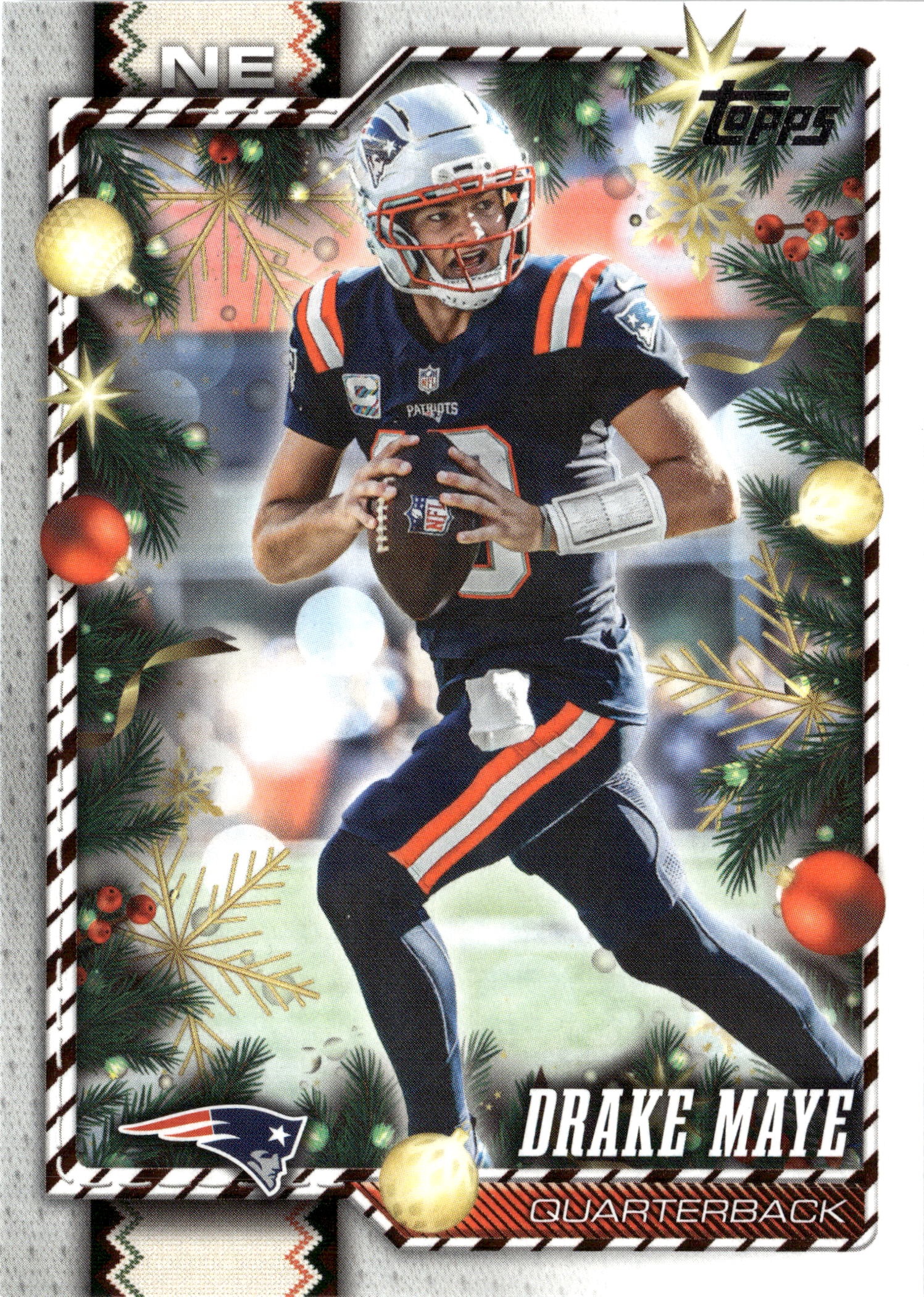 2026 Topps Holiday Drake Maye graded slab