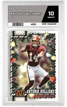 2026 TOPPS HOLIDAY #328 ANTONIO WILLIAMS MPE 10 GEM/MT — graded card up for auction