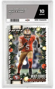 2026 TOPPS HOLIDAY #156 MIKE EVANS MPE 10 GEM/MT — graded card up for auction
