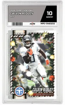 2026 TOPPS HOLIDAY #195 CALVIN RIDLEY MPE 10 GEM/MT — graded card up for auction