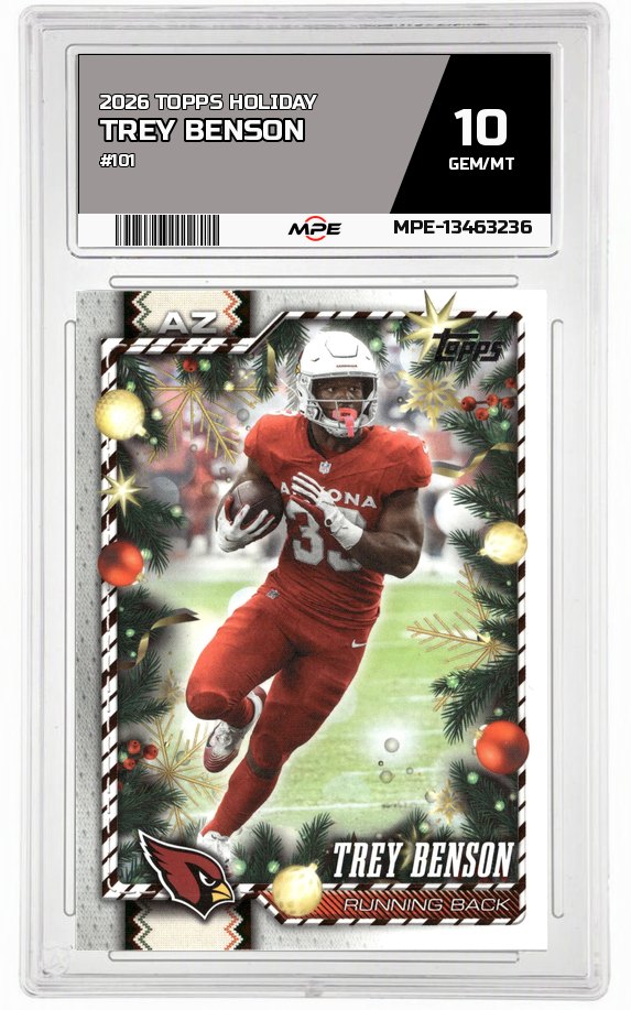 2026 TOPPS HOLIDAY #101 TREY BENSON MPE 10 GEM/MT — graded card auctioned from the MPE vault