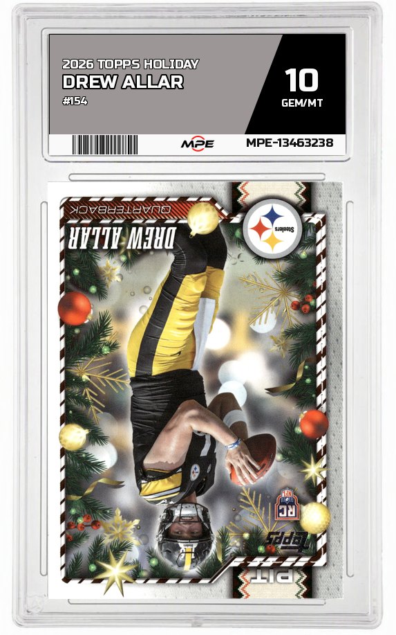 2026 TOPPS HOLIDAY #154 DREW ALLAR MPE 10 GEM/MT — graded card auctioned from the MPE vault