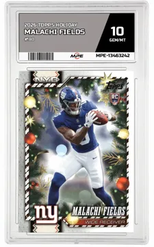 2026 TOPPS HOLIDAY #180 MALACHI FIELDS MPE 10 GEM/MT — graded card up for auction