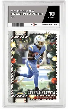 2026 TOPPS HOLIDAY #52 OMARION HAMPTON MPE 10 GEM/MT — graded card up for auction