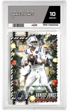 2026 TOPPS HOLIDAY #45 DANIEL JONES MPE 10 GEM/MT — graded card up for auction