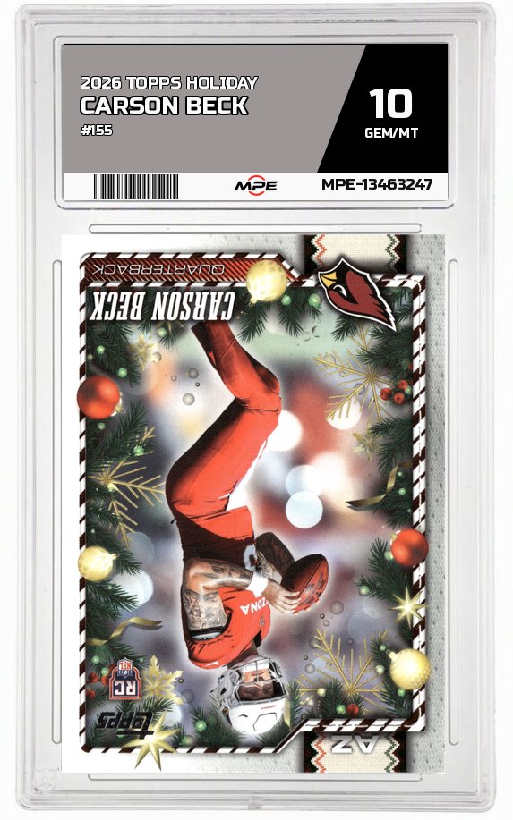 2026 TOPPS HOLIDAY #155 CARSON BECK MPE 10 GEM/MT — graded card auctioned from the MPE vault