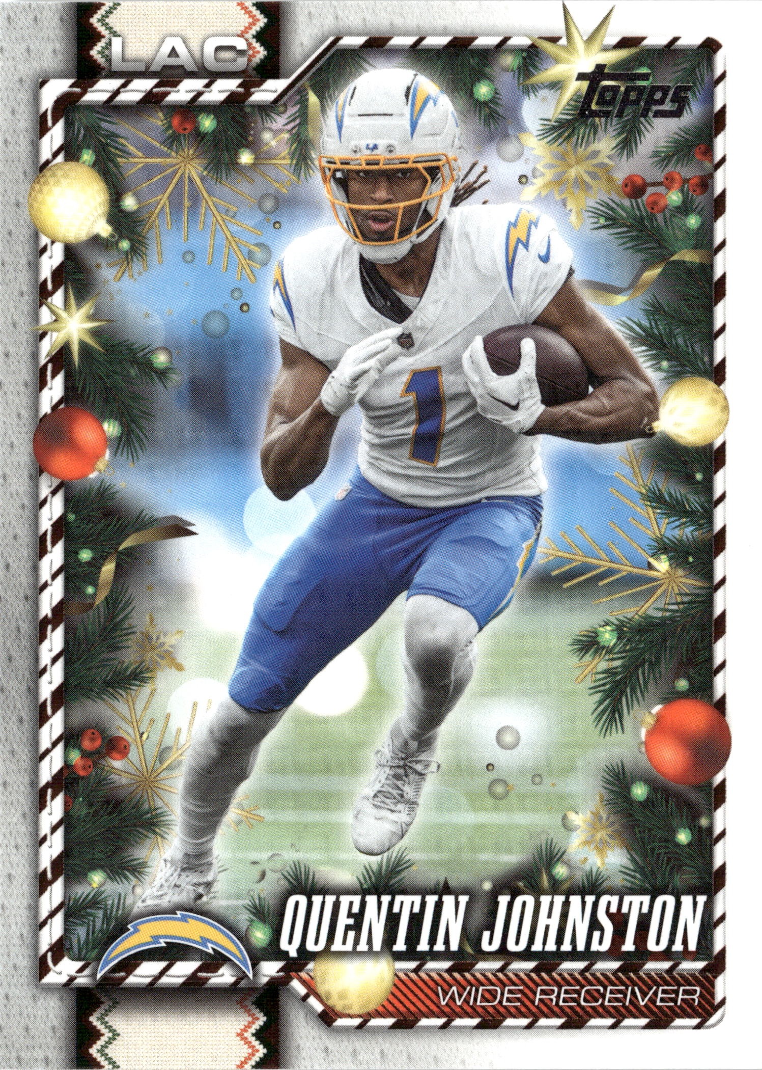 2026 Topps Holiday Quentin Johnston graded slab