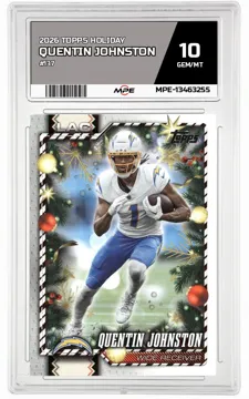 2026 TOPPS HOLIDAY #137 QUENTIN JOHNSTON MPE 10 GEM/MT — graded card up for auction