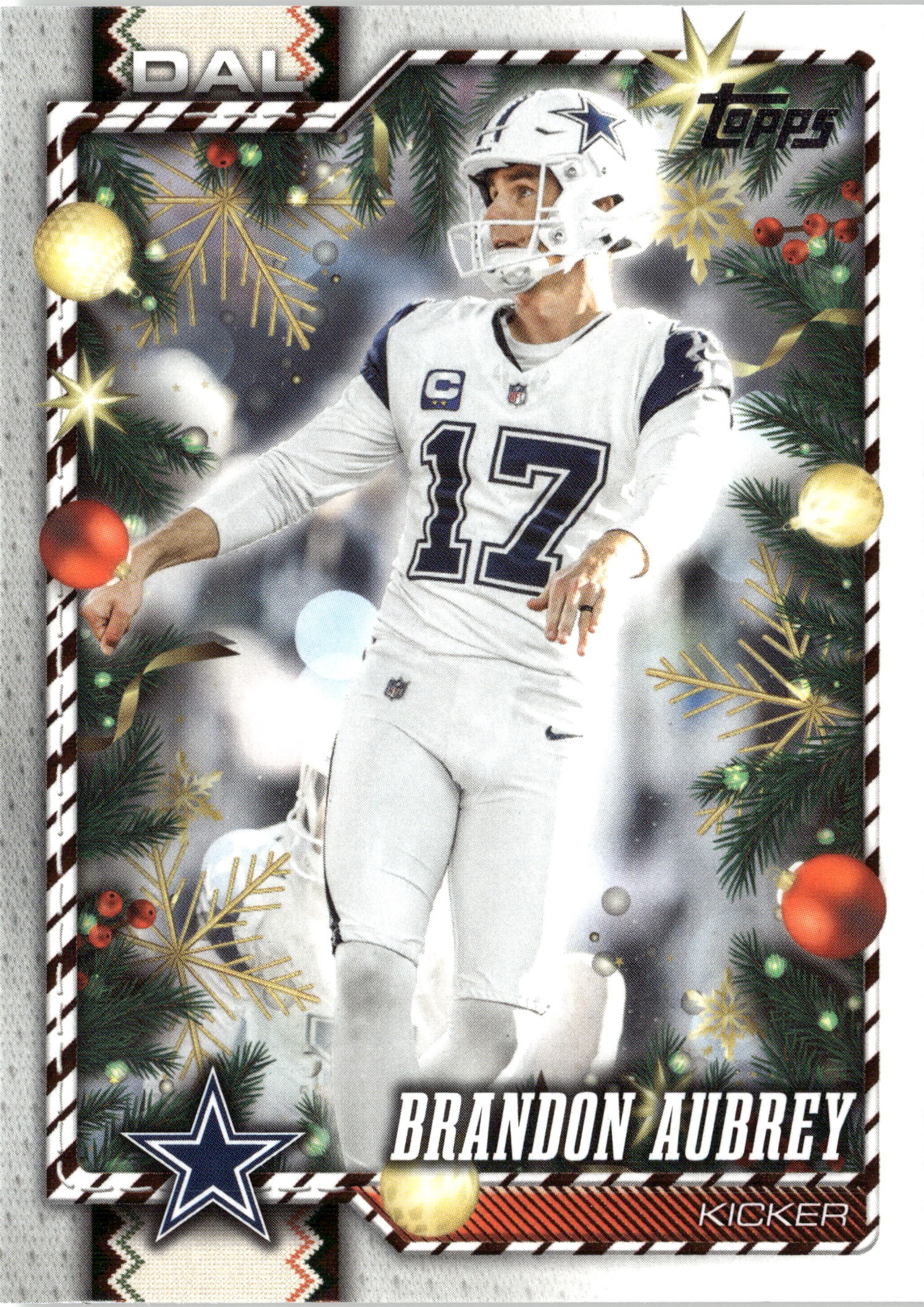 2026 Topps Holiday Brandon Aubrey graded slab