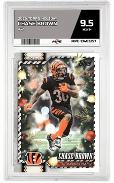 2026 TOPPS HOLIDAY #42 CHASE BROWN MPE 9.5 MINT+ — graded card up for auction