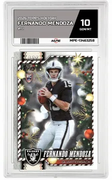 2026 TOPPS HOLIDAY #151 FERNANDO MENDOZA MPE 10 GEM/MT — graded card up for auction