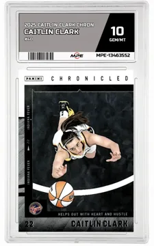 2025 CAITLIN CLARK CHRON #40 CAITLIN CLARK MPE 10 GEM/MT — graded card up for auction