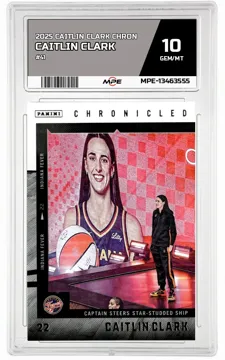 2025 CAITLIN CLARK CHRON #41 CAITLIN CLARK MPE 10 GEM/MT — graded card up for auction