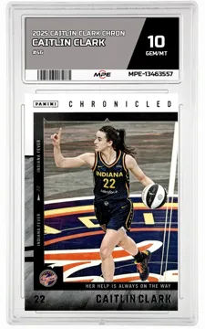 2025 CAITLIN CLARK CHRON #46 CAITLIN CLARK MPE 10 GEM/MT — graded card up for auction