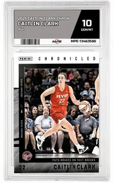 2025 CAITLIN CLARK CHRON #44 CAITLIN CLARK MPE 10 GEM/MT — graded card up for auction