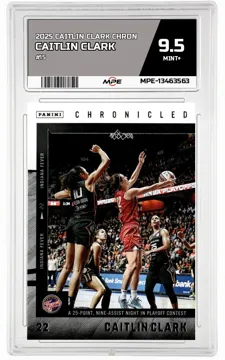 2025 CAITLIN CLARK CHRON #15 CAITLIN CLARK MPE 9.5 MINT+ — graded card up for auction