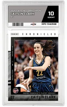 2025 CAITLIN CLARK CHRON #14 CAITLIN CLARK MPE 10 GEM/MT — graded card up for auction