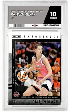 2025 CAITLIN CLARK CHRON #7 CAITLIN CLARK MPE 10 GEM/MT — graded card up for auction