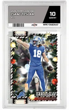2026 TOPPS HOLIDAY #121 ISAAC TESLAA MPE 10 GEM/MT — graded card up for auction