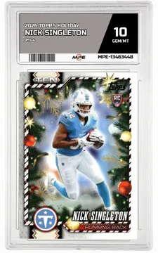 2026 TOPPS HOLIDAY #164 NICK SINGLETON MPE 10 GEM/MT — graded card up for auction
