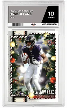 2026 TOPPS HOLIDAY #181 JA'KOBI LANE MPE 10 GEM/MT — graded card up for auction