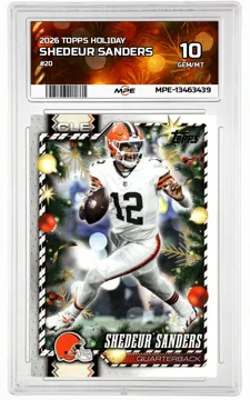 2026 TOPPS HOLIDAY #20 SHEDEUR SANDERS MPE 10 GEM/MT — graded card up for auction