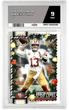 2026 TOPPS HOLIDAY #92 BROCK PURDY MPE 9 MINT — graded card up for auction