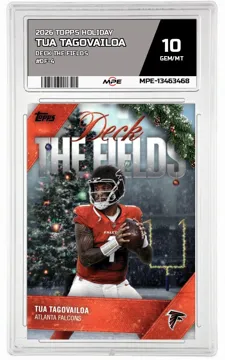 2026 TOPPS HOLIDAY DECK THE FIELDS #DF-4 TUA TAGOVAILOA MPE 10 GEM/MT — graded card up for auction