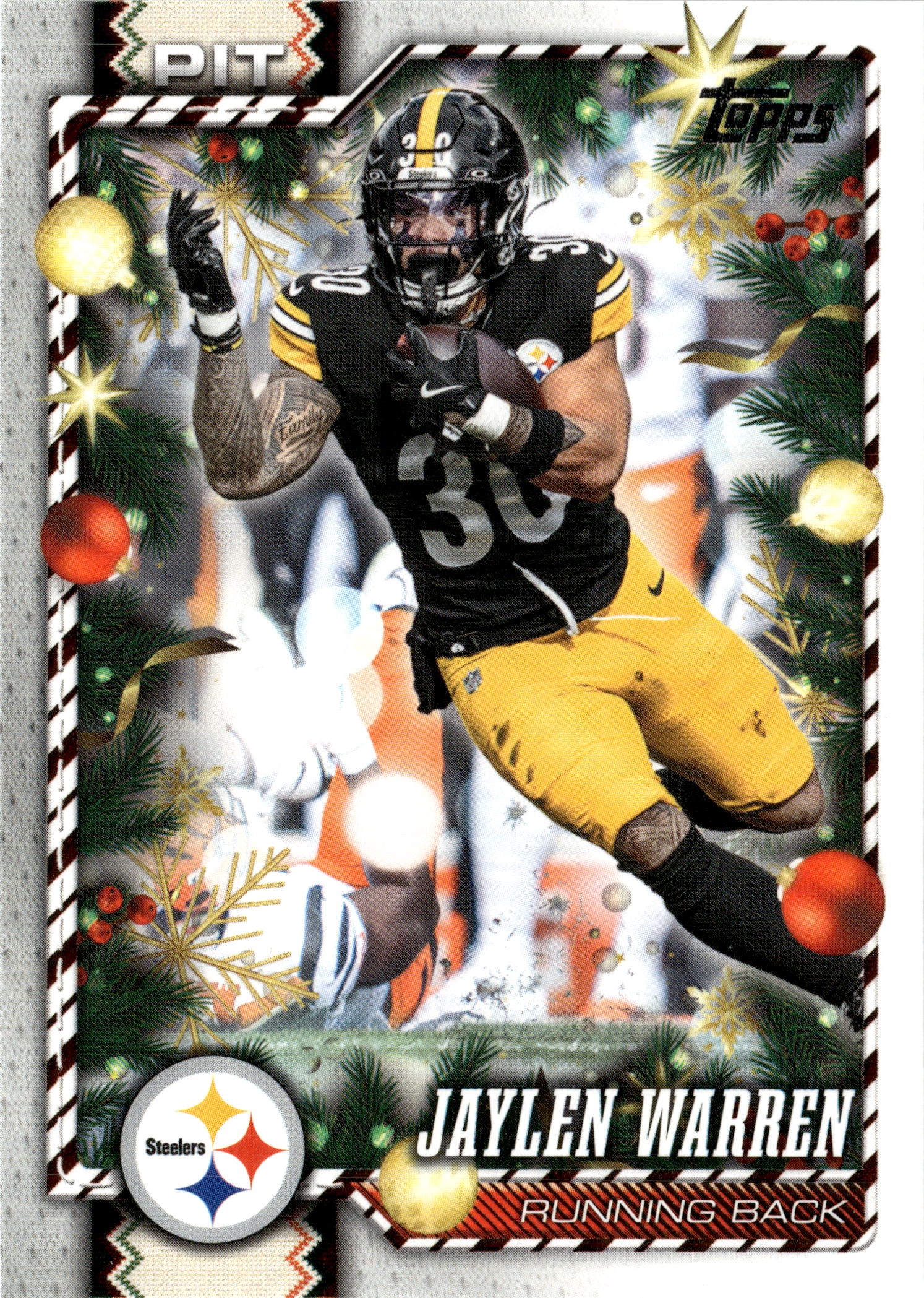 2026 Topps Holiday Jaylen Warren graded slab