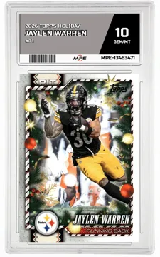 2026 TOPPS HOLIDAY #84 JAYLEN WARREN MPE 10 GEM/MT — graded card up for auction