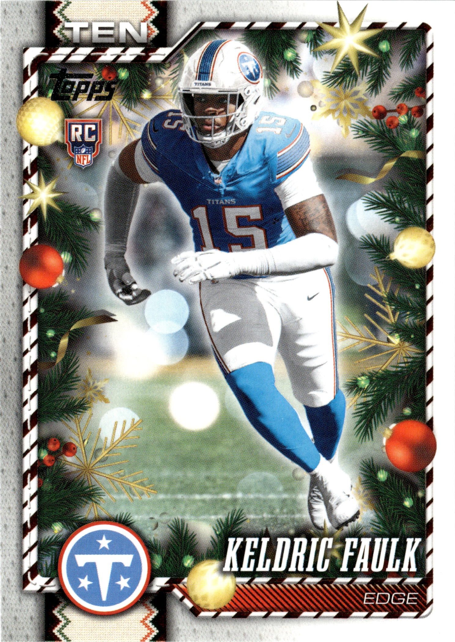 2026 Topps Holiday Keldric Faulk graded slab