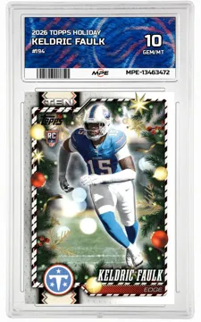 2026 TOPPS HOLIDAY #194 KELDRIC FAULK MPE 10 GEM/MT — graded card up for auction